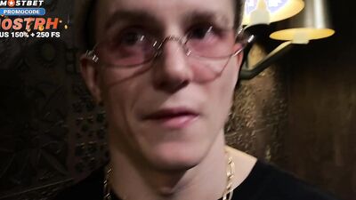 Fucked a young twink for money in a hotel room after a party and cum in his ass