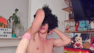 Sucking My Big Dildo And Cum Shot