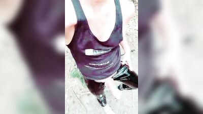Slutboyben CAM4 Sexy Latex Femboy Exposed At Cruising Area Am Stern Berlin
