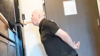 Micheal Ray Berry practices on the Deep Throat Trainer