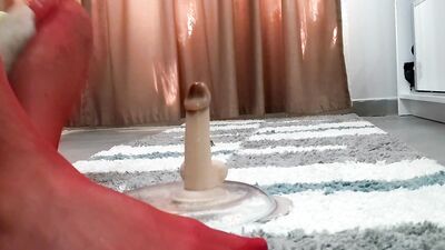 Husband play with dildo and wife this watching