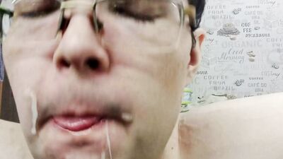 Cumming And Eating own Cum Compilation 1