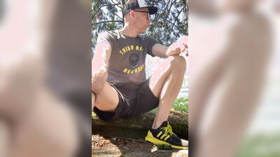 Guy Cums In The Park