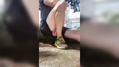 Guy Cums In The Park