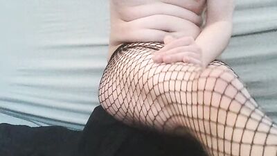 Teen twink in fishnets masturbating in hot webcam show - Part 1of6
