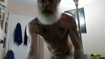 JerkinDad14 - Daddy's New Penis Toys Extended Big Greasy Dong Goon Bate Session plus Huge Cumshot
