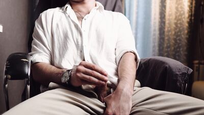 I hadn't jerked off for only two days, but I whimped with pleasure during my orgasm.