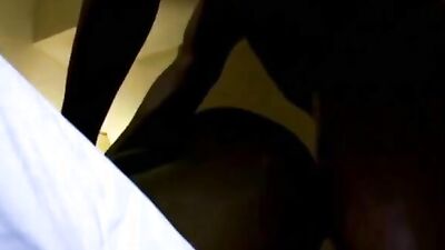 Two amateur black dudes are having sex in the hotel
