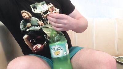 Amateur chap is stroking his tiny pecker in front of the camera