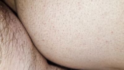 Rough fuck points with a big dick with cum right in the ass and without a condom in a smooth twink!