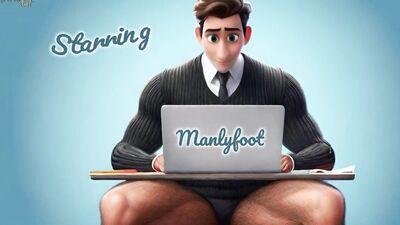 Gay Step-dad - the Online Office - Caught Jerking During a Online Meeting with My Boss!