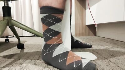 Gay Step-dad - the Online Office - Caught Jerking During a Online Meeting with My Boss!