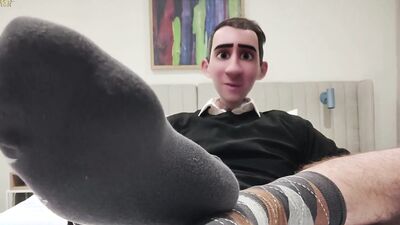 Gay Step-dad - the Online Office - Caught Jerking During a Online Meeting with My Boss!