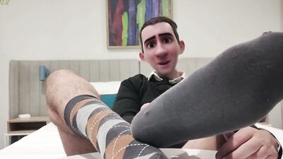 Gay Step-dad - the Online Office - Caught Jerking During a Online Meeting with My Boss!