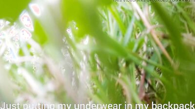 Walking and stripping on a footpath