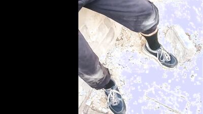 Twink started masturbating when he was walking in the forest with you