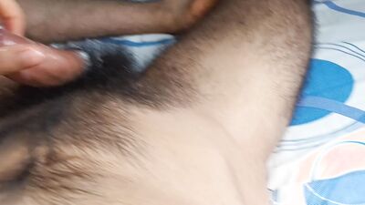 Close Up - Milking a hairy dick till the last drop of cum
