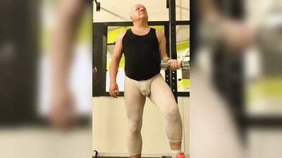 Working out in white tughts