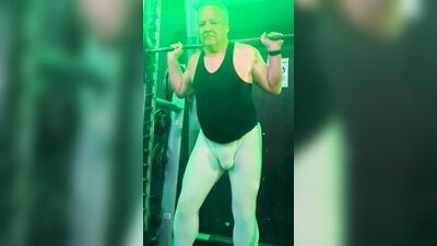 Working out in white tughts