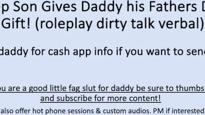 Step Son Gives Daddy his Fathers Day Gift (Roleplay Dirty Talk Verbal)