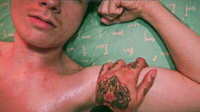 POV Twink Edging Oil Handjob With Post Cum Play Camilo Brown Jerking Emmanuel Kokichi