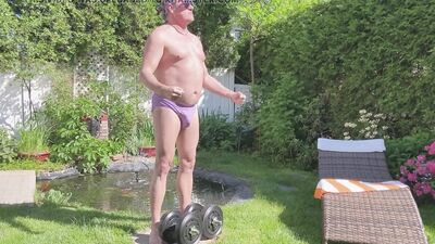 Hard and Creamy Sunbathing