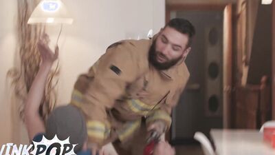 Theo Brady Rides Firefighter Tony D'Angelo's Big Pole Then Takes A Creampie In His Ass - TWINKPOP