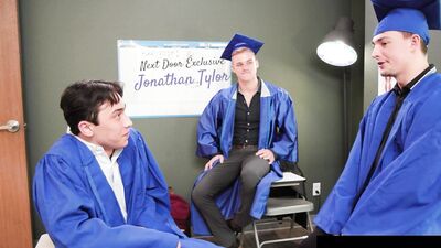 Stoked Grads Celebrate With A Train Fuck - Masyn Thorne, Jonathan Tylor, Cameron Neuton