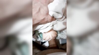 Homemade video with short close-ups dick in toy