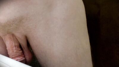 Low Hanging Cock and Balls After a Shower - Naked All Day