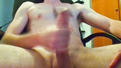 Stay under my desk while I jerk off and cum