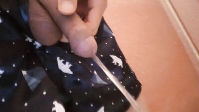 Twink boy loud pissing compilation at home
