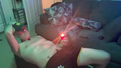 Late night with candle wax
