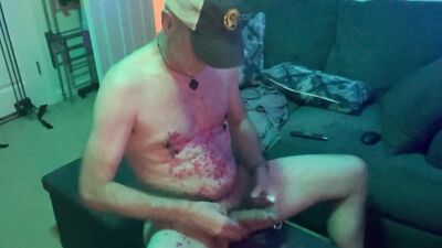 Late night with candle wax