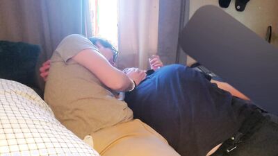 Caregiver Daddy Sucks Disabled Boys Cock when Parents Leave