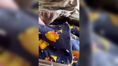 Army Soldier has fun with himself on hump day