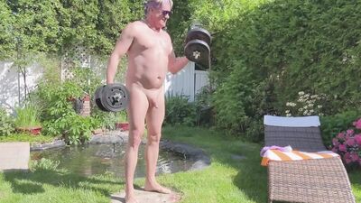 Hard and Creamy Sunbathing 1