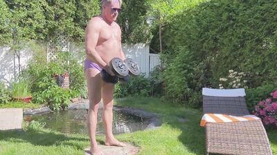 Hard and Creamy Sunbathing 1