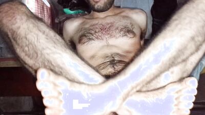 The Farmer: Rubbing this hairy, smelly and musky dick out in farm boots