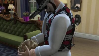 Spanish Hunk Rough Fucks White Husband - Rough Face Fuck - Bottom Slut Begs For It - Sims XXX