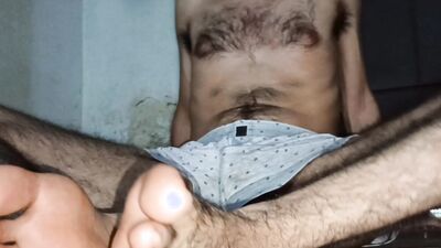 The Farmer: Sweaty, smelly and hairy rancher rubbing his male feet in farm boots