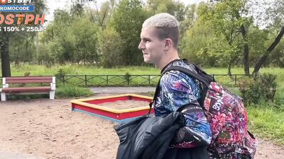A stranger fucks my ass and cums there on a first date in an abandoned forest