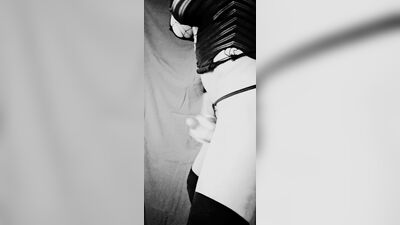 Sissy fuck's dildo till orgasm and cum
