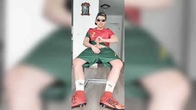Gay 18 soccer twink wanks, sniffs socks and shoes and cums
