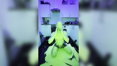 I gunged myself in rubber and got really messy with toys