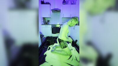 I gunged myself in rubber and got really messy with toys