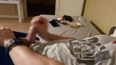 Jerking off in the morning.