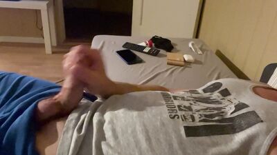 Jerking off in the morning.
