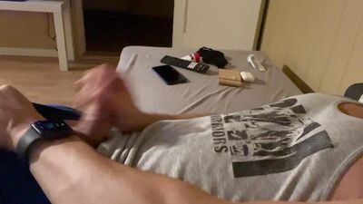 Jerking off in the morning.
