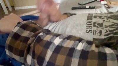 Jerking off and screaming in the end.